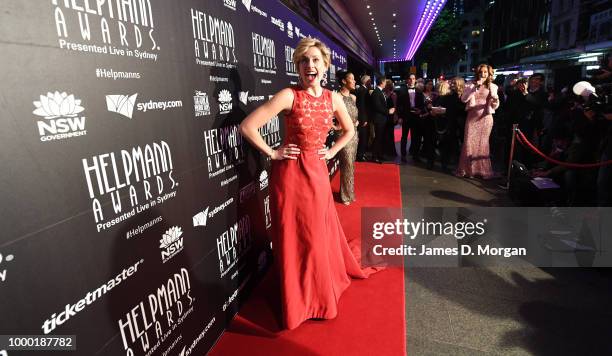 Amy Lepahmer arrives at the 18th Annual Helpmann Awards at the Capitol Theatre on July 16, 2018 in Sydney, Australia. The Helpmann awards are...