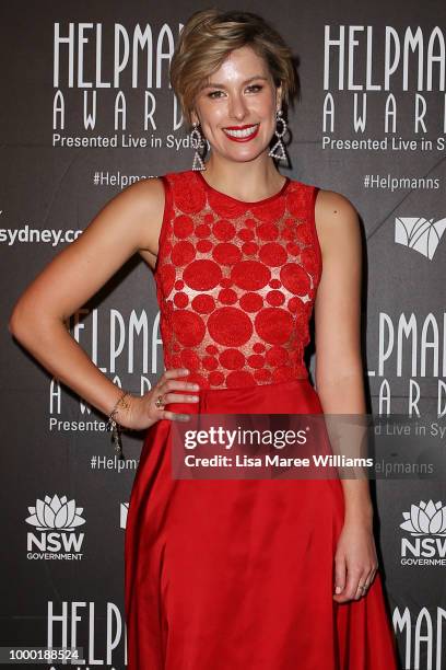 Amy Lehpamer arrives at the 18th Annual Helpmann Awards at Capitol Theatre on July 16, 2018 in Sydney, Australia.