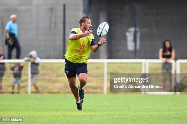 Aaron Cruden of Montpellier during the first training session of the new season 2018/2019 of the Montpellier Herault rugby on July 16, 2018 in...