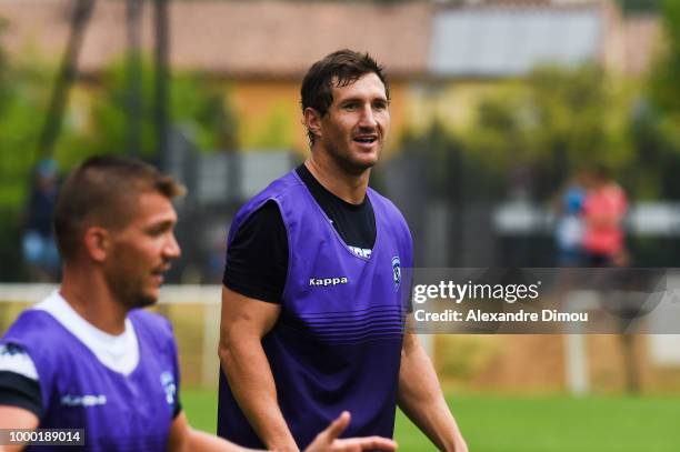 Johan Goosen new player of Montpellier during the first training session of the new season 2018/2019 of the Montpellier Herault rugby on July 16,...