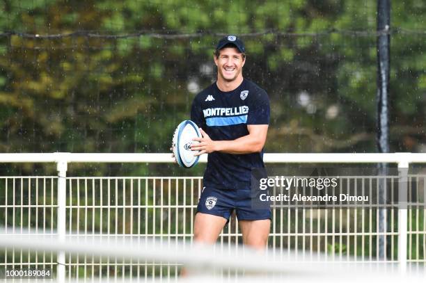 Johan Goosen new player of Montpellier during the first training session of the new season 2018/2019 of the Montpellier Herault rugby on July 16,...