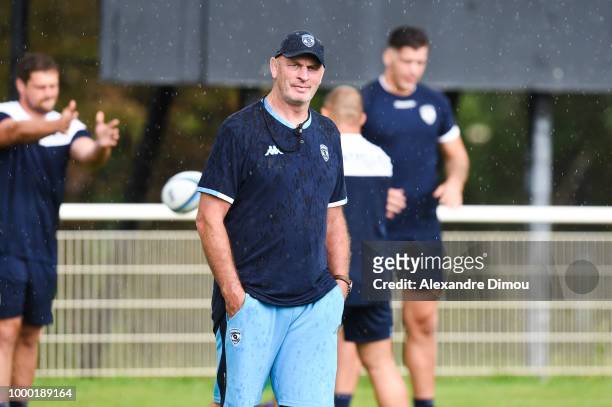 Vern Cotter coach of Montpellier during the first training session of the new season 2018/2019 of the Montpellier Herault rugby on July 16, 2018 in...