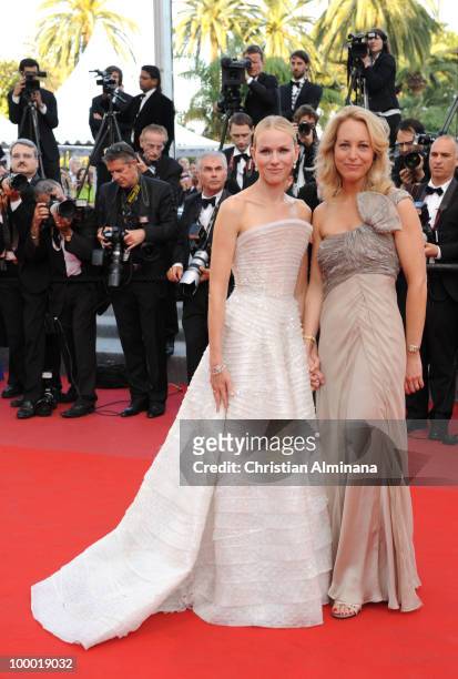 Actress Naomi Watts and Former CIA agent Valerie Plame attends the 'Fair Game' Premiere held at the Palais des Festivals during the 63rd Annual...