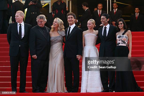 Former CIA agent Valerie Plame, director Doug Liman, actress Naomi Watts and actor Khaled Nabawy, actress Liraz Charhi attend the "Fair Game"...