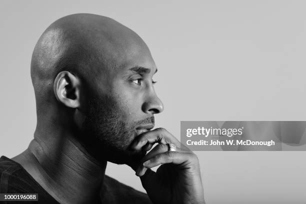 Closeup portrait of former Los Angeles Lakers guard Kobe Bryant posing during photo shoot. Costa Mesa, CA 5/17/2018 CREDIT: John W. McDonough