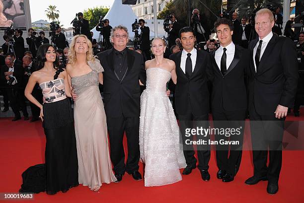 Actress Liraz Charhi, former CIA agent Valerie Plame, guest,actress Naomi Watts,actor Khaled Nabwy, director Doug Liman and guest attends the "Fair...