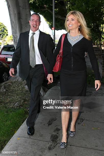 Michael Lohan, Lindsay Lohan's father and his lawyer Lisa Bloom leave the Courthouse in Beverly Hills, California.