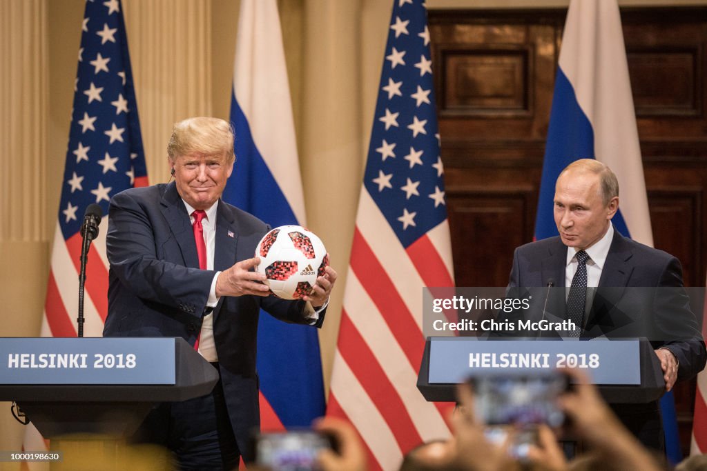 President Trump And President Putin Hold A Joint Press Conference After Summit