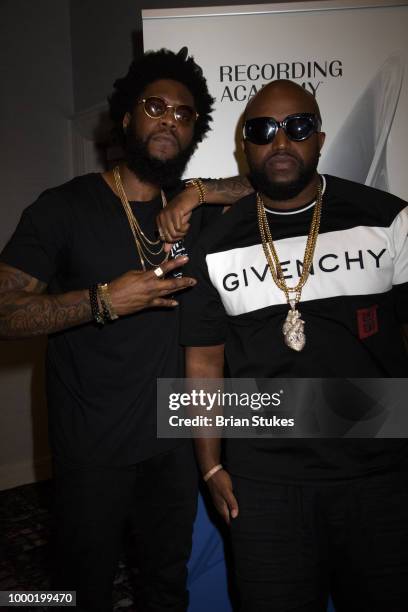 Big K.R.I.T and Rico Love attends WDC We Love Music VIP Breakfast on July 15, 2018 in Baltimore, Maryland.