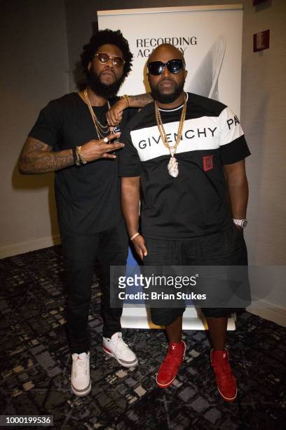 Big K.R.I.T and Rico Love attends WDC We Love Music VIP Breakfast on July 15, 2018 in Baltimore, Maryland.