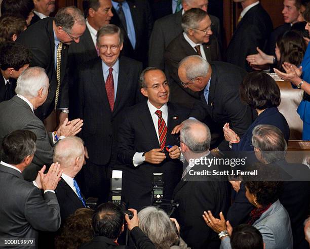 May 20: Mexican President Felipe Calderon arrives to address a joint session of the U.S. Congress.