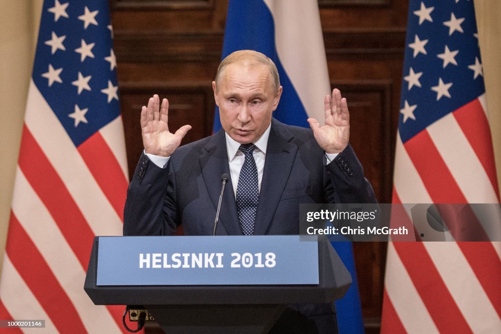 President Trump And President Putin Hold A Joint Press Conference After Summit