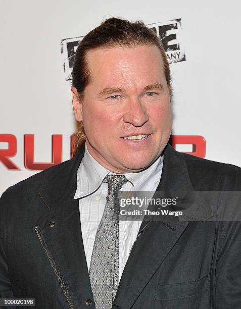 Val Kilmer attends the "MacGruber" premiere at Landmark's Sunshine Cinema on May 19, 2010 in New York City.