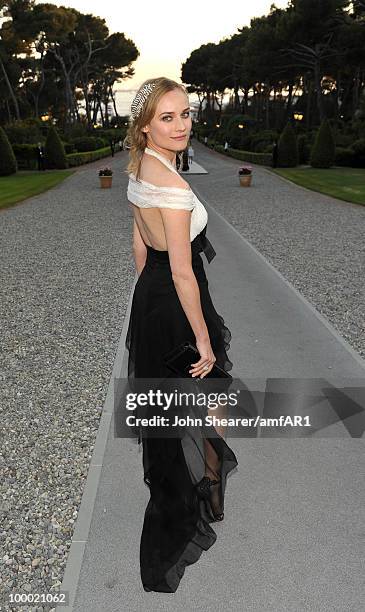 Actress Diane Kruger attends amfAR's Cinema Against AIDS 2010 benefit gala cocktail reception at the Hotel du Cap on May 20, 2010 in Antibes, France.