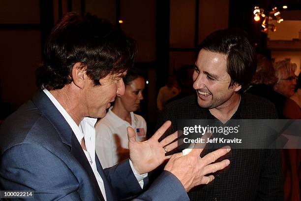 Actors Dennis Quaid and Luke Wilson attend the HBO premiere of "The Special Relationship" after party held at Directors Guild Of America on May 19,...