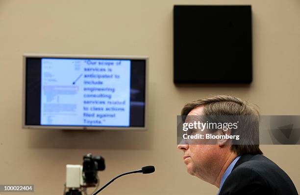 James Lentz, president and chief operating officer of Toyota Motor Sales USA Inc., testifies at a hearing of the House Energy and Commerce...