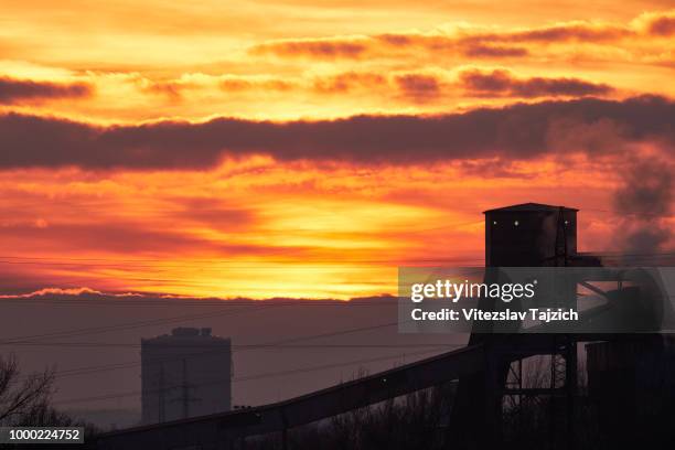 coking plant in ostrava city - ostrava stock pictures, royalty-free photos & images