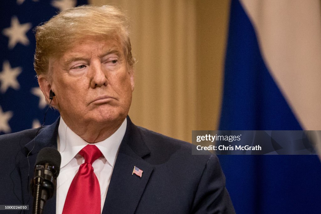 President Trump And President Putin Hold A Joint Press Conference After Summit