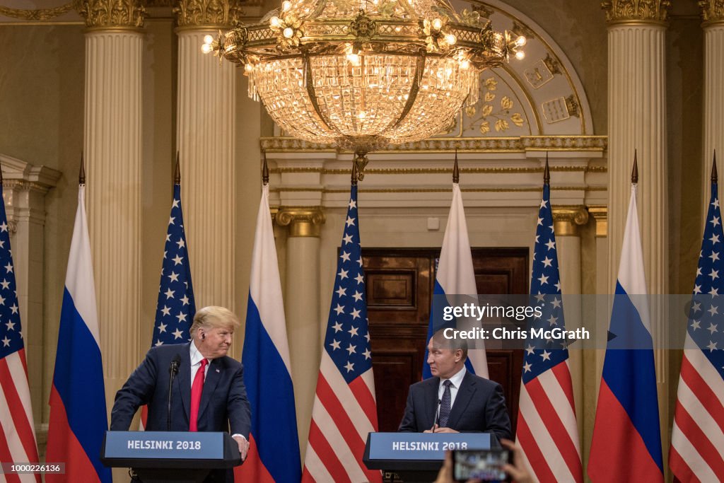 President Trump And President Putin Hold A Joint Press Conference After Summit