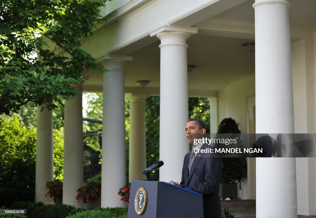 US President Barack Obama speaks on Wall