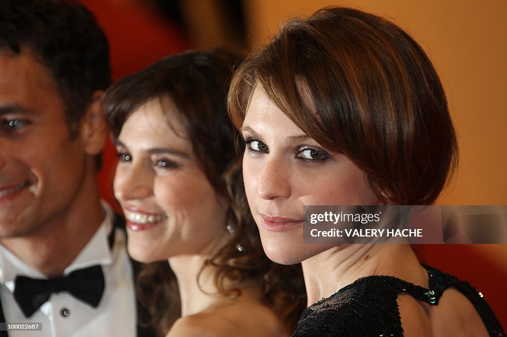 Italian actress Isabella Ragonese (R) ar