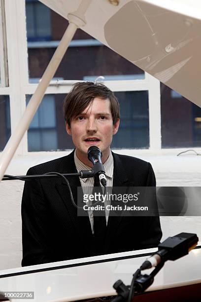 Dan Gillespie performs at the opening of the new East London Aubin & Wills building in association with Shoreditch House on May 20, 2010 in London,...
