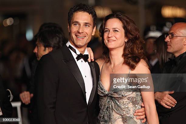 Actor Raul Bova and guest attend the "Our Life" Premiere at the Palais des Festivals during the 63rd Annual Cannes Film Festival on May 20, 2010 in...