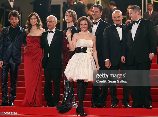 Actress Alina Berzenteanu attends the "Our Life" Premiere at the Palais des Festivals during the 63rd Annual Cannes Film Festival on May 20, 2010 in...
