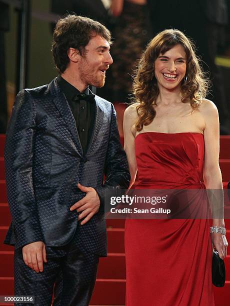 Actor Elio Germano and actress Alina Berzenteanu attend the "Our Life" Premiere at the Palais des Festivals during the 63rd Annual Cannes Film...