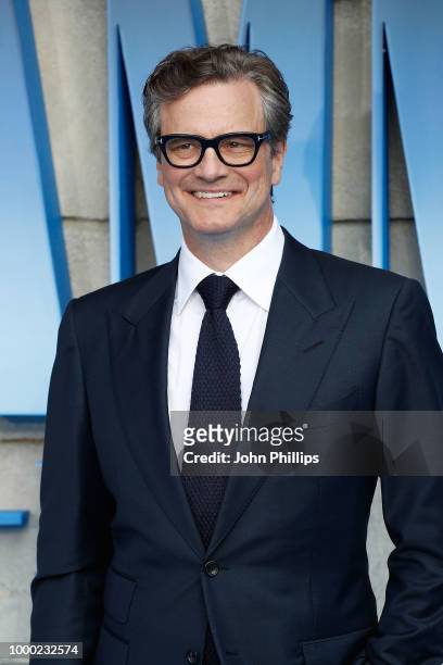 Colin Firth attends the UK Premiere of "Mamma Mia! Here We Go Again" at Eventim Apollo on July 16, 2018 in London, England.