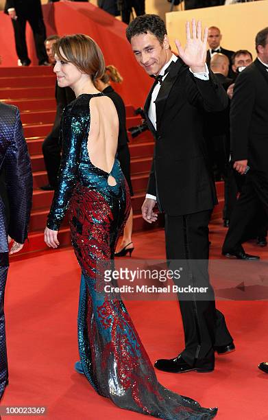 Actress Isabella Ragonese and Raoul Bova attend the "Our Life" Premiere at the Palais des Festivals during the 63rd Annual Cannes Film Festival on...