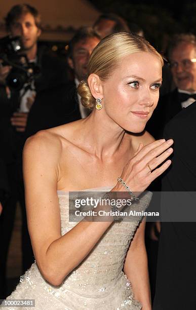 Actress Naomi Watts attends the 'Fair Game' Premiere held at the Palais des Festivals during the 63rd Annual International Cannes Film Festival on...