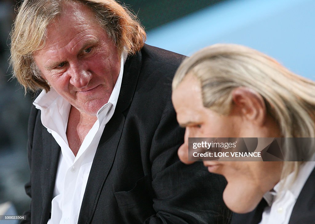 French actor Gerard Depardieu looks on h