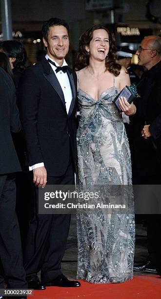 Raoul Bova and guest attend the 'Our Life' Premiere held at the Palais des Festivals during the 63rd Annual International Cannes Film Festival on May...