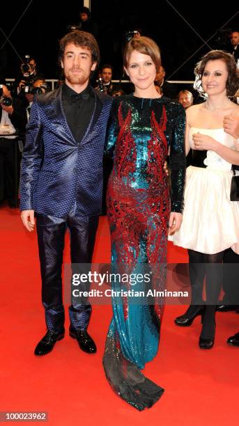 Elio Germano and Isabella Ragonese attends the 'Our Life' Premiere held at the Palais des Festivals during the 63rd Annual International Cannes Film...