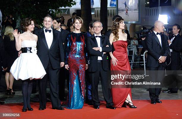 Isabella Ragonese, Marius Ignat, Alina Berzenteanu, director Daniele Luchetti and actress Stefania Montorsi attend the 'Our Life' Premiere held at...