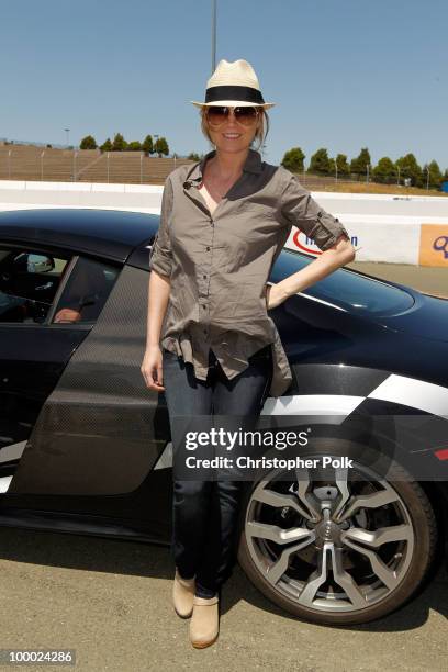 Actress Ellen Pompeo attends "Learn to Ride" with the Audi Sportscar Experience 2010, presented by Oakley at Infineon Raceway on May 20, 2010 in...