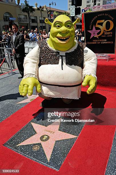 Shrek is honored with a star on the Walk of Fame on May 20, 2010 in Hollywood, California.