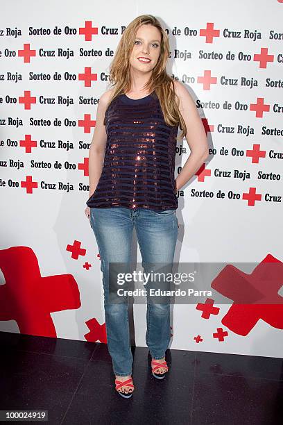 Carolina Bang attends Red Cross charity concert photocall at Joy Slava disco on May 20, 2010 in Madrid, Spain.
