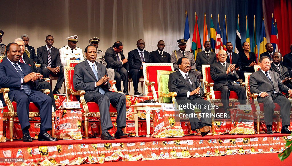 (FromL) African leaders: Gabonese Presid