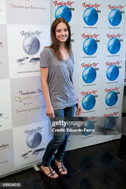 Michelle Jenner attends Rock in Rio social actions photocall at Globally comunicacion office on May 20, 2010 in Madrid, Spain.