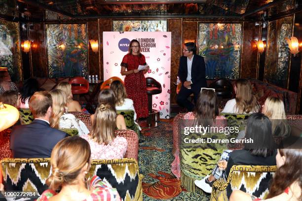 Caroline Rush, Chief Executive of the British Fashion Council and Patrick Albrecht, NIVEA NOE Marketing Director introduces the launch of the new...