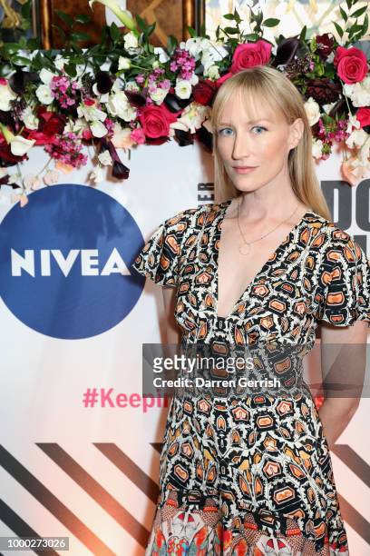 Jade Parfitt attends the launch of the new NIVEA Black and White Invisible last night, hosted in partnership with the British Fashion Council, at...