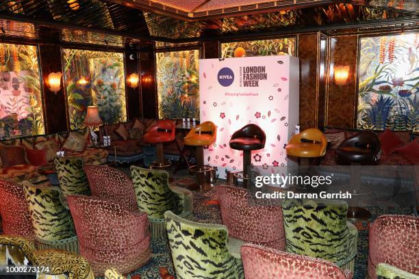 General atmosphere at the launch of the new NIVEA Black and White Invisible last night, hosted in partnership with the British Fashion Council, at...