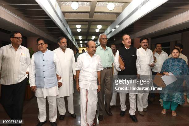 Leader Satish Chandra Mishra, Samajwadi party leader Prof Ram Gopal Yadav, Left party leader D. Raja, Congress party leaders Ghulam Nabi Azad and RJD...
