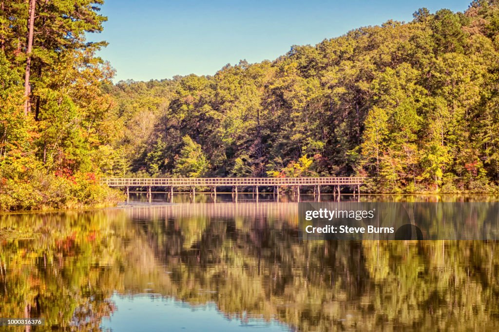 Bridge at Big Hill Pond State Park in Tennessee