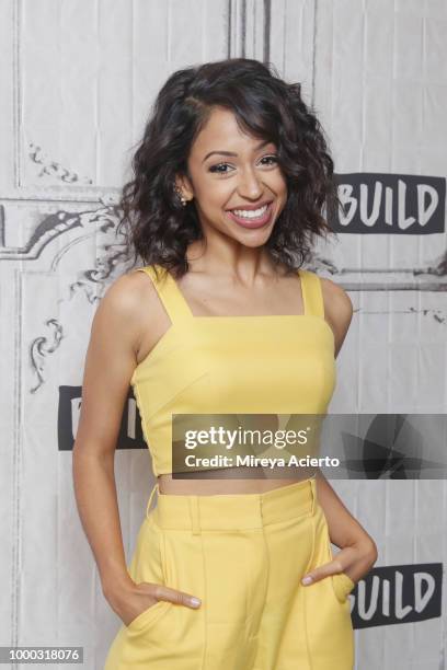 Actress Liza Koshy visits BUILD to discuss "Liza On Demand" at Build Studio on July 16, 2018 in New York City.
