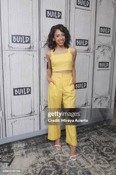 Actress Liza Koshy visits BUILD to discuss "Liza On Demand" at Build Studio on July 16, 2018 in New York City.