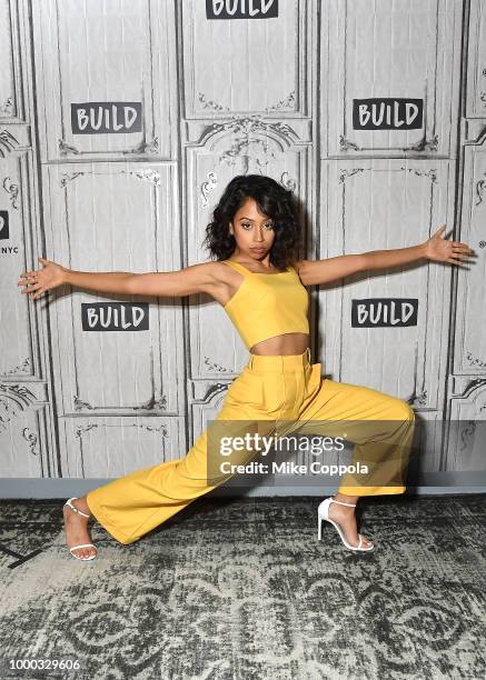 Actress Liza Koshy visits Build Studio on July 16, 2018 in New York City.