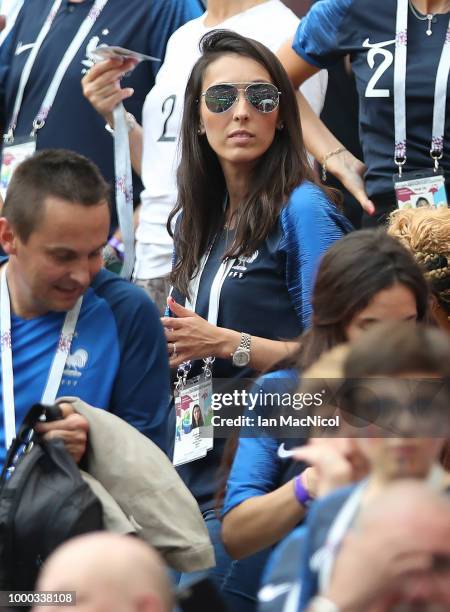 Jennifer Giroud, wife of Olivier Giroud of Franceis seen during the 2018 FIFA World Cup Russia Final between France and Croatia at Luzhniki Stadium...